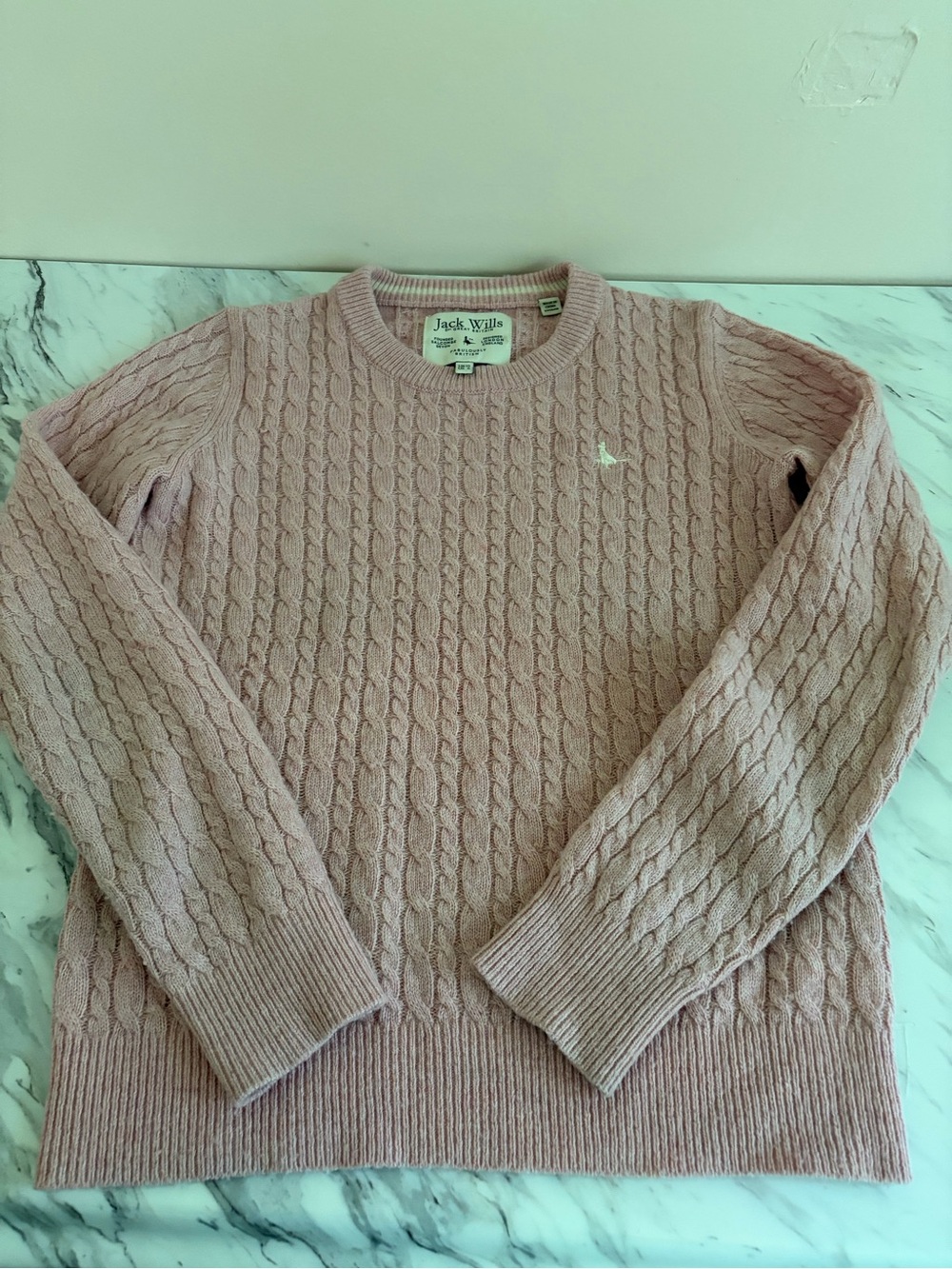 Jack Wills 100% Merino Wool Cable Knit Sweater - US 6 / UK 10